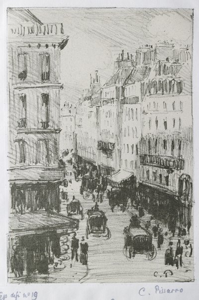 Rue Saint-Lazare, Paris, 1897 by Camille Jacob Pissarro
